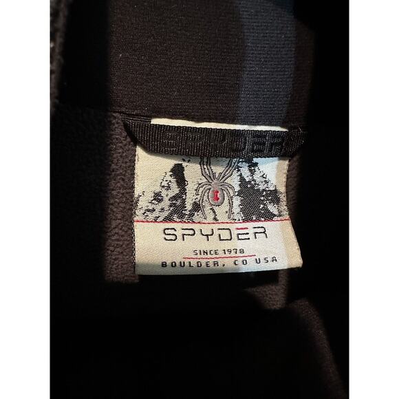 Spyder 1/4 Zip Pullover Fleece Lined Mens Size Medium Gray W/ Blue Zipper/Logo - Picture 3 of 6